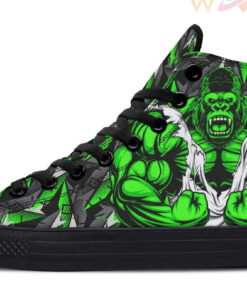 a gorilla is always stronger high top canvas shoes
