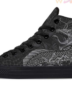 aggressive dragon high top canvas shoes