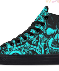 aqua mandala high top canvas shoes
