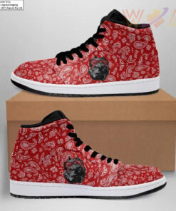 blood gang bulldog high top shoes womensmens