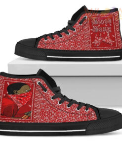 blood gang high top shoe
