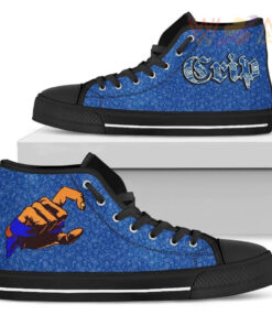 crips gang high top shoe