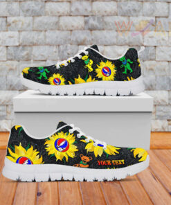 custom personalised grateful dead sneakers bears dancing in sunflowers garden lt13