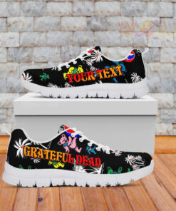 custom personalised grateful dead sneakers bears dancing with palms ver02 lt13