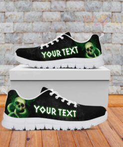 custom personalised skull and moray sneakers dark night lt13