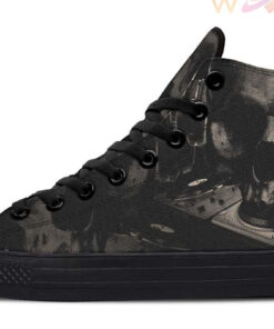 d j skull high top canvas shoes