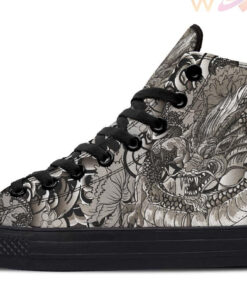 dangerous dragon high top canvas shoes