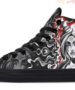 dark gothic demon high top canvas shoes