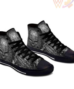 dark monster skull high top shoes