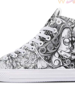 death kiss high top canvas shoes