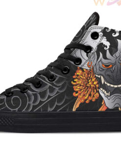 demonic hannya mask high top canvas shoes