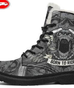 dont fear me faux fur leather boots