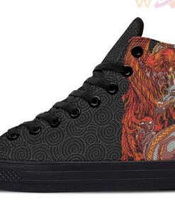 dragon and phoenix high top canvas shoes