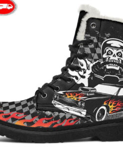 fast enough faux fur leather boots