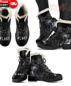 faux fur leather boots floki