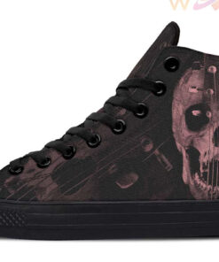 guitar skull high top canvas shoes