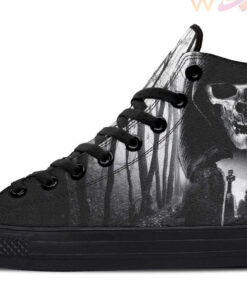 heaven skull high top canvas shoes