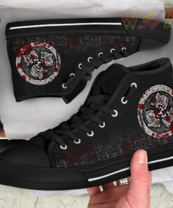 high top shoe fierce blood wolf symbol of a viking nordic a27