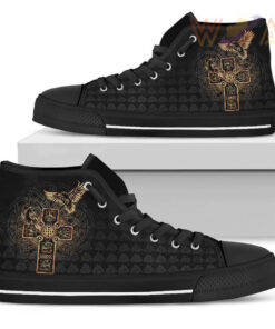 high top shoe odins celtic raven tattoo a31
