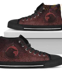high top shoes ethnic odin raven red a31