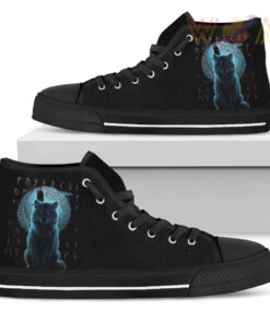 high top shoes fenrir viking wolf and moon a31