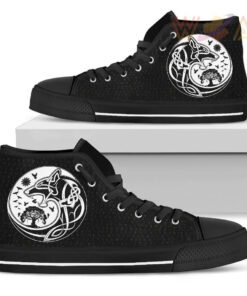 high top shoes skoll and hati rune tattoo a31