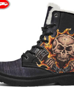 hold it tight faux fur leather boots