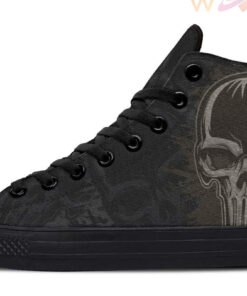 i am the punisher high top canvas shoes