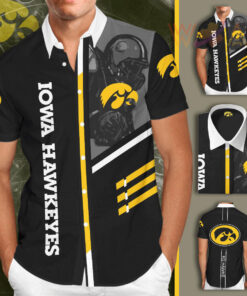 iowa hawkeyes 3d short sleeve dress shirt 01
