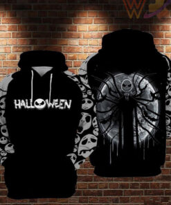 jack skellington slender man black hoodie