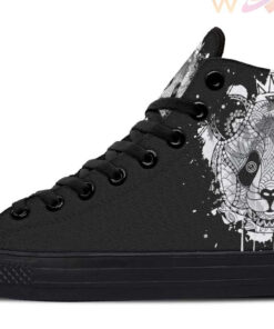 king panda high top canvas shoes
