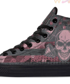 lift like a boss red high top canvas shoes