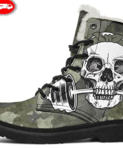 lift like soldier faux fur leather boots