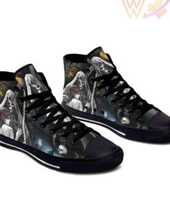 love couple skull high top shoes
