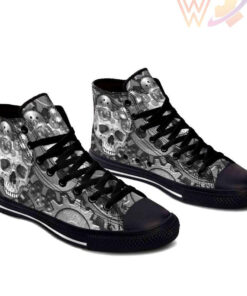 machines skull high top shoes