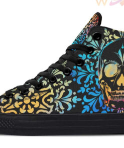 module mandala skull high top canvas shoes