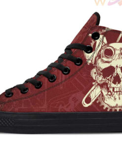 monster garage skull high top canvas shoes