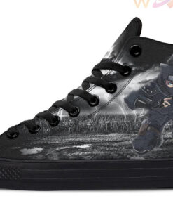 ninja and lightning high top canvas shoes