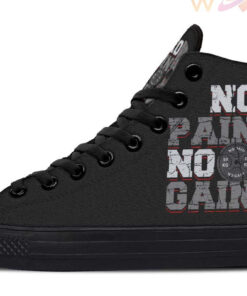 no pain skull high top canvas shoes