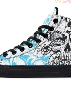octopus skull high top canvas shoes