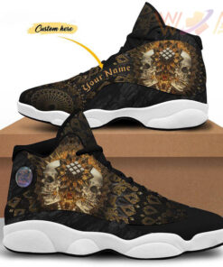 personalized name golden skull 13 sneakers xiii shoes