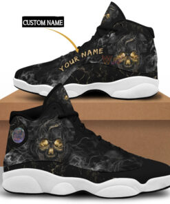 personalized name skull golden eye 13 sneakers xiii shoes