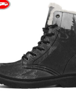 raven and fir faux fur leather boots