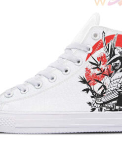 red sun japanese warrior high top canvas shoes