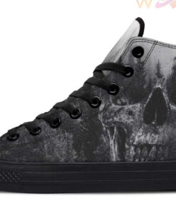 skull and fir high top canvas shoes