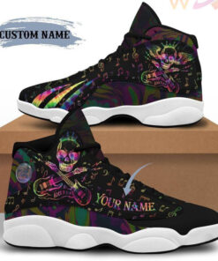 skull and guitar ajd 13 sneakers shoes for men and women air jd13 shoes skull and guitar shoes unise