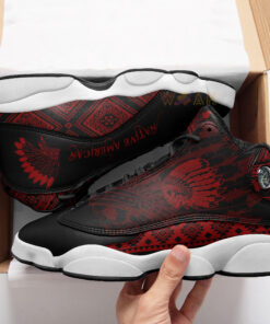 skull native american red 13 sneakers xiii shoes