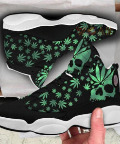skull weed sneakers j13 skull lover skull shoes 420 shoes