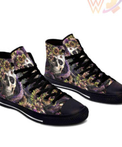 snake skull high top shoes