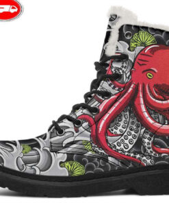 tako faux fur leather boots